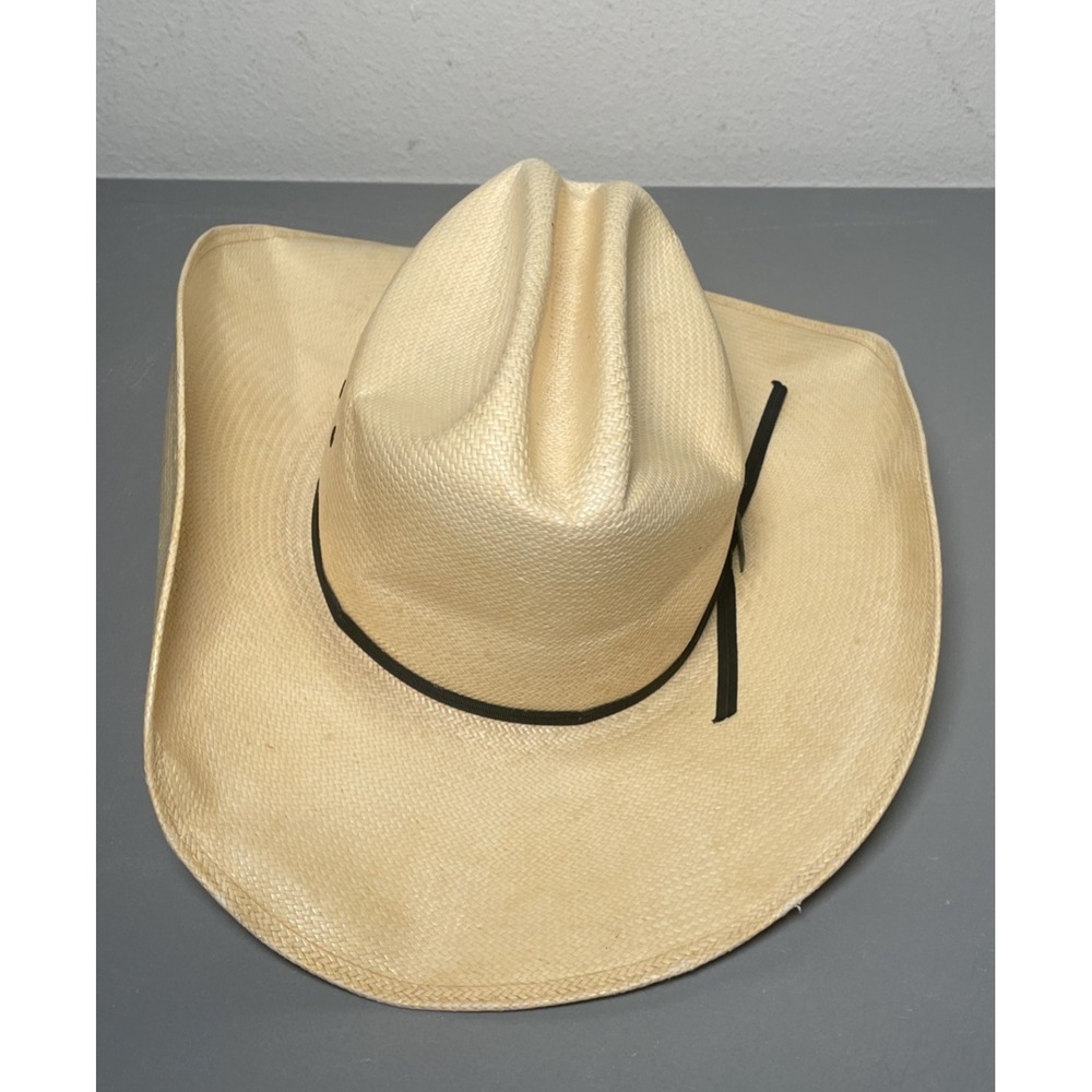 Vintage Larry Mahan's Hat Collection‎ 10X Straw Cowboy Western Milano Size 7/56